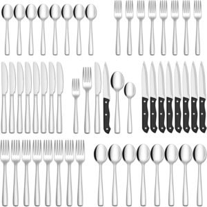 Stainless Steel Flatware Cutlery Set For Home Kitchen 48-Piece